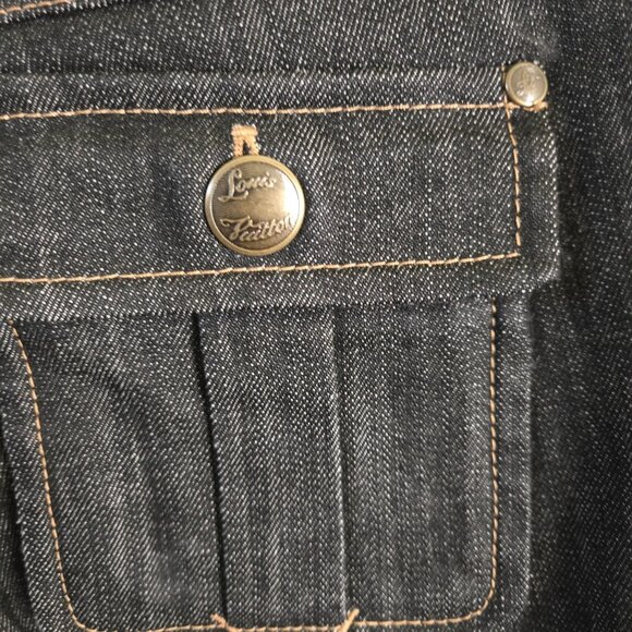 Louis Vuitton Straight Leg Black Denim Jeans Flap Pocket Logo Size 44/10 - Picture 5 of 11